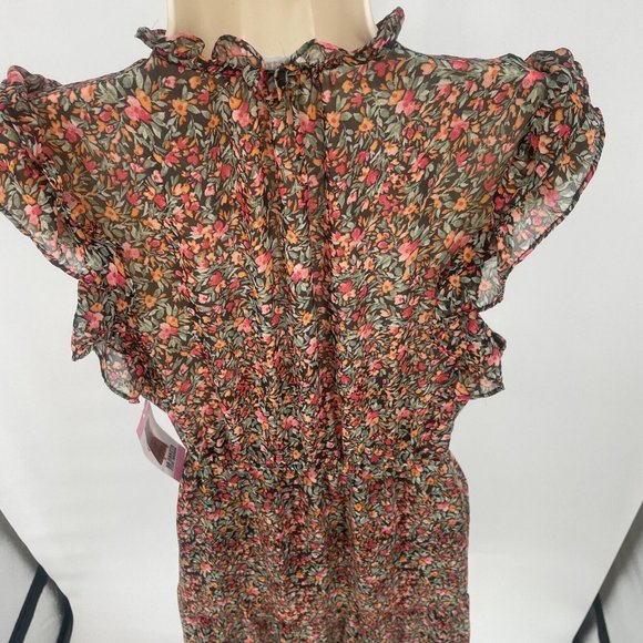 BB Dakota Midi Maxi Dress Sz Small NWT Black Ditsy Floral Prairiecore Cottage - Picture 7 of 16